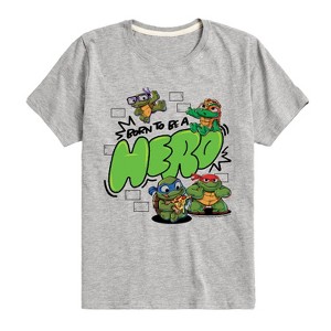 Boys' - Teenage Mutant Ninja Turtles Mutant Mayhem - Born To Be A Hero Short Sleeve Graphic T-Shirt - 1 of 4