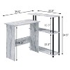 CAVINAS L-Shaped Office Desk with Bookshelf,3-Tier Storage Computer Desk for Home and Workspaces - 3 of 4