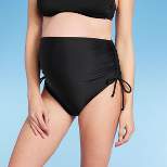 Maternity High-Waist with Side-Tie Brief Swim Bottom - Isabel Maternity by Ingrid & Isabel™ Black XL