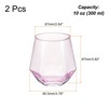 Unique Bargains Textures Walls Rims Diamond Whiskey Glasses 2 Pcs - 2 of 4