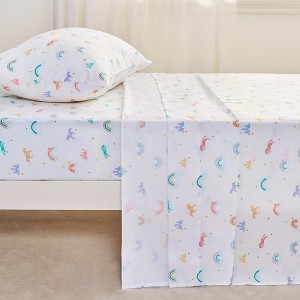 Joyfy Kids Full Sheet Set - 4 Piece Soft Microfiber Bed Sheets - Cozy Toddler Bedding Set - Fade Resistant Breathable for Boys Girls Teens - 1 of 4