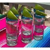 Dos Sueños Mexican Hand Blown  Tequila Shot Glasses - Aqua Rim - 2oz - Set of 6 - 2 of 4