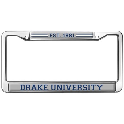 Drake Unversity School Logo Full Size Standard License Plate Metal Frame
