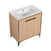 Vynxaria 30 Inch Bathroom Vanity Base with basin, Storage Cabinet with Doors, Engineered Wood - 2 of 4