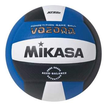 Mikasa VQ2000 Plus NFHS Volleyball, Size 5, Royal Blue/Black/White