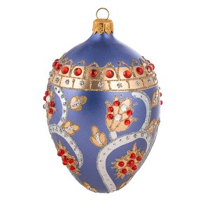 Miss Christmas 5.0 Inch Midnight Garden Blue Fabrege Egg Christmas Tree Ornament , Christmas Decor Christmas, Easter, Holiday, Seasonal (1PC) - 1 of 4