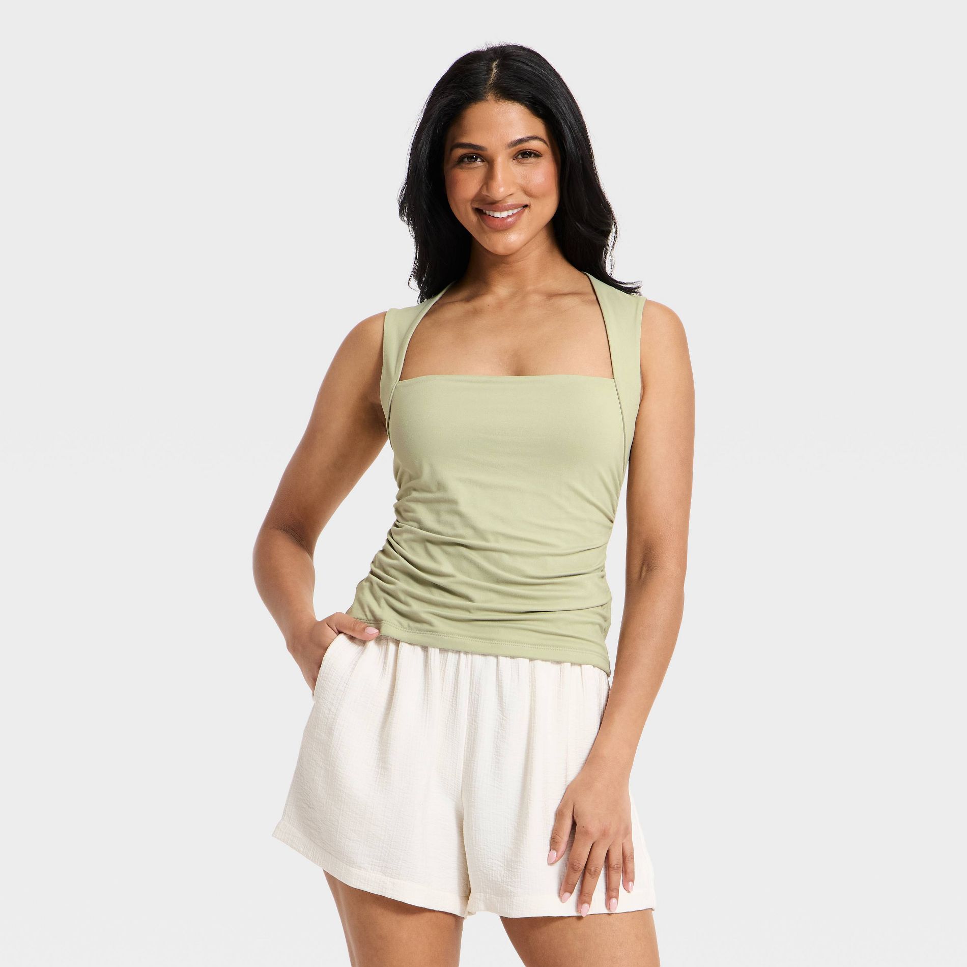Women's Ruched Tank Top - A New Day™