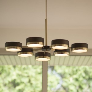 VAXCEL Madison 7 Light Bronze Mid-Century Modern Chandelier - 1 of 4