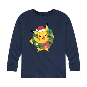 Boys' - Pokémon - Holiday Designs Long Sleeve Graphic T-Shirt - 1 of 3