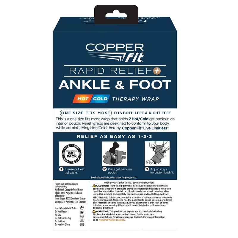 Copper Fit Rapid Relief Ankle &#38; Foot wrap, 2 of 6
