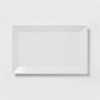16" x 10" Porcelain Rectangular Rimmed Serving Platter White - Threshold™: Traditional Rectangle Serving Dish - 3 of 3