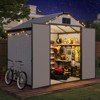 EROMMY 8 Ft. W X 6 Ft. D Durable Resin Outdoor Storage Shed With Floor For Garden Patio Furniture And Tools - image 3 of 4