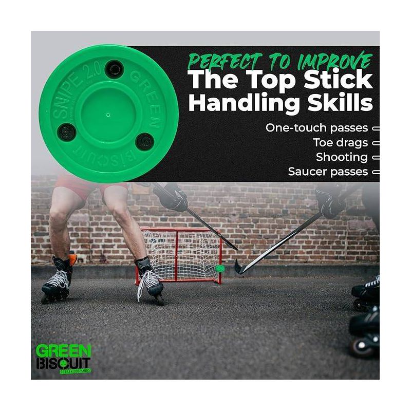 Green Biscuit Snipe Sports Pucks - 2pk, 2 of 3