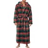 ADR Men's Robe, Plush Fleece Hooded Bathrobe Man, Long Warm Cozy Bath Robe Man - 4 of 4
