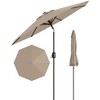10ft Patio Umbrella, Table Umbrella Outdoor Patio with Crank Lift & Push Button Tilt, 8 Sturdy Ribs for Yard, Deck, Pool - 2 of 4
