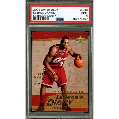 LeBron James Rookie Card 2003-04 Upper Deck Diary #LJ13 PSA 9