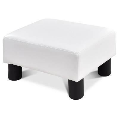 Footstool Footrest PU Leather Modern Seat Chair Small Ottoman Stool –  Modern Rugs and Decor