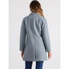 INSPIRE CHIC Women's Notched Lapel Double Breasted Raglan Sleeve Winter Coat - 4 of 4