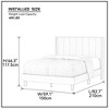DOMETOUR Velvet Upholstered Bed Frame with Vertical Channel Tufted Headboard,Modern Decorative Nailheads - 3 of 4