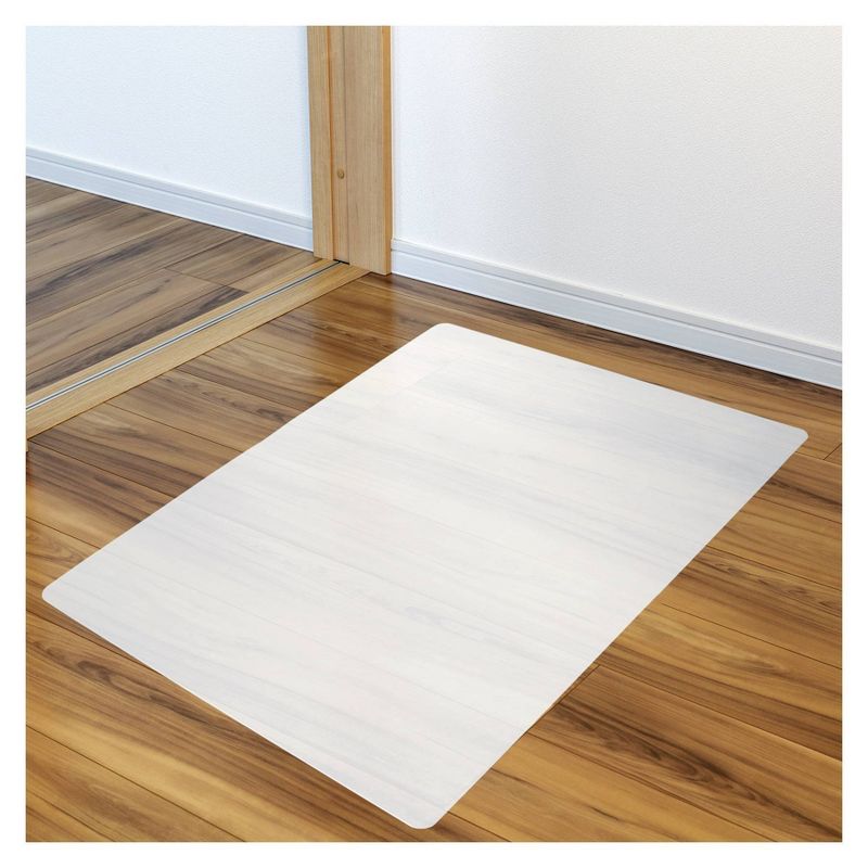 29&#34;x46&#34; Polypropylene Anti-Slip Chair Mat for Hard Floors Rectangular White - Floortex, 4 of 7