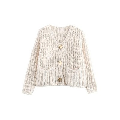 Clearlove Crochet Sweater Vest for Women Chunky Cable Knit Crop Tops  Button Down Cardigan with Pockets