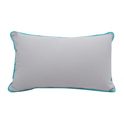Tiki Bar White and Multicolor Lumbar Outdoor Pillow