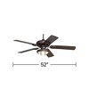 52" Casa Vieja Orb Rustic Indoor Outdoor Ceiling Fan with LED Light Kit Oil Rubbed Bronze Caged Frosted Glass Wet Rated for Patio Exterior House Porch - 4 of 4