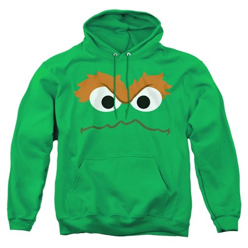 Sesame Street Oscar The Grouch Face Adult Pull-Over Hoodie - image 1 of 4