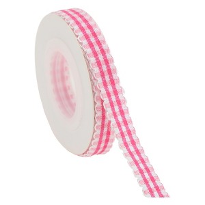 Unique Bargains 0.39"x29.53' Plaid Gift Ribbon - 1 of 4