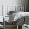 vidaXL Metal Headboard for Bed with Back Support, Steel Construction, Modern Design, Perfect for Bedroom Décor, White 39.4" - 3 of 4