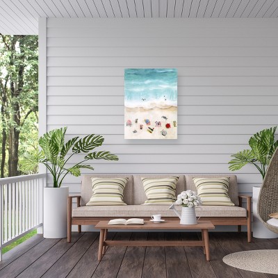 Grace Popp Beach Portrait Canvas Print with Weather Treated Wood Frame