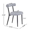 NicBex  Set of 2 Modern Dining Chairs,Upholstered Dinner Chairs with Metal Frame for Kitchen,Living Room - 3 of 4