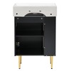 Chery Life 21.6" Bathroom vanity, Bathroom Storage Cabinet with Single Ceramic Sink, Left Side Storage - 4 of 4