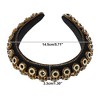 Unique Bargains Women's Bling Double-layered Rhinestone Flannel Wide Edge Headband 5.71"x1.30" 1Pc - 4 of 4