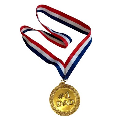 Paper Riot Co. Father's Day 'Number One Dad' Metallic Medal