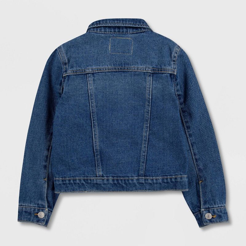 Levi's® Girls' Trucker Jeans Jacket - Dark Wash, 3 of 6