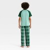 Boys' Short Sleeve T-Shirt and Plaid Fleece Pants Pajama Set - Cat & Jack™ - 2 of 4