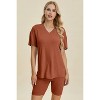 I am a Fashion Junky Basic Bae Full Size Ribbed V-Neck Short Sleeve Top and Shorts Set - 4 of 4