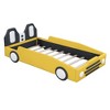NicBex Twin Car-Shaped Platform Bed Frame with Wheels,Platform Bed with Headboard,Solid Wood Slats Support,No Box Spring Needed,Easy Assembly - 3 of 4
