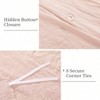 Pink Ruffle Queen Duvet Cover Set, 3PCS Soft Microfiber Vintage French Country, 90x90 In - 4 of 4