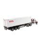 Western Star 4900 SF Tandem Day Cab Truck Tractor Red and Gray with 40' Dry Goods Sea Container "OOCL" White 1/50 Diecast Model by Diecast Masters - 4 of 4