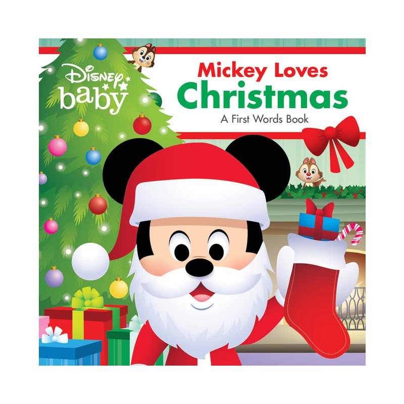 Disney Baby: Mickey Loves Christmas - (First Words Book) by  Disney Books (Board Book), 1 of 2