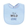 Hudson Baby Infant Boy Cotton Terry Drooler Bibs with Fiber Filling, Wild One, One Size - 4 of 4
