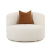 TOV Furniture Fickle Boucle Swivel Chair in Cream - 3 of 4