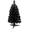 2ft. Black Artificial Christmas Tree with 35 LED Lights & 72 Branches – Bold Modern Holiday X-Mas Décor - 3 of 4