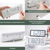 Digital alarm clock,multifunctional temperature and humidity alarm clock, modern home living room and office decoration clock - 4 of 4