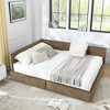 CAVINAS Storage Beds, Upholstered Tufted Bed Frame with 2 Drawers, Velvet Sofa Bed Frame with Comfortable Backrest and Armrests - 3 of 4