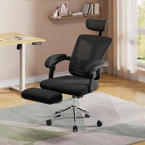 GALAXHERO Ergonomic High Back Office Chair with Footrest Big and Tall Adjustable Desk Chair Reclining with Lumbar Support SGS Class 4 Gas Lift - 1 of 1