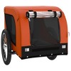 vidaXL Pet Bike Trailer - Durable Oxford Fabric and Iron Frame with Comfort Features - Orange and Black - Ideal for Small Pets and Cargo Transport - 4 of 4