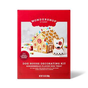 Dog House Decorating Kit Gingerbread Flavor Dog Treat For Adult Dog - 13.6oz - Wondershop™
